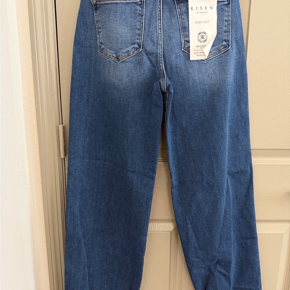 Wide Leg Women's Jeans in Vintage Blue - Picture 5 of 9